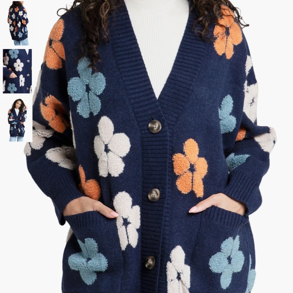 SAACHI Floral Buttoned Cardigan, One size - Picture 5 of 14